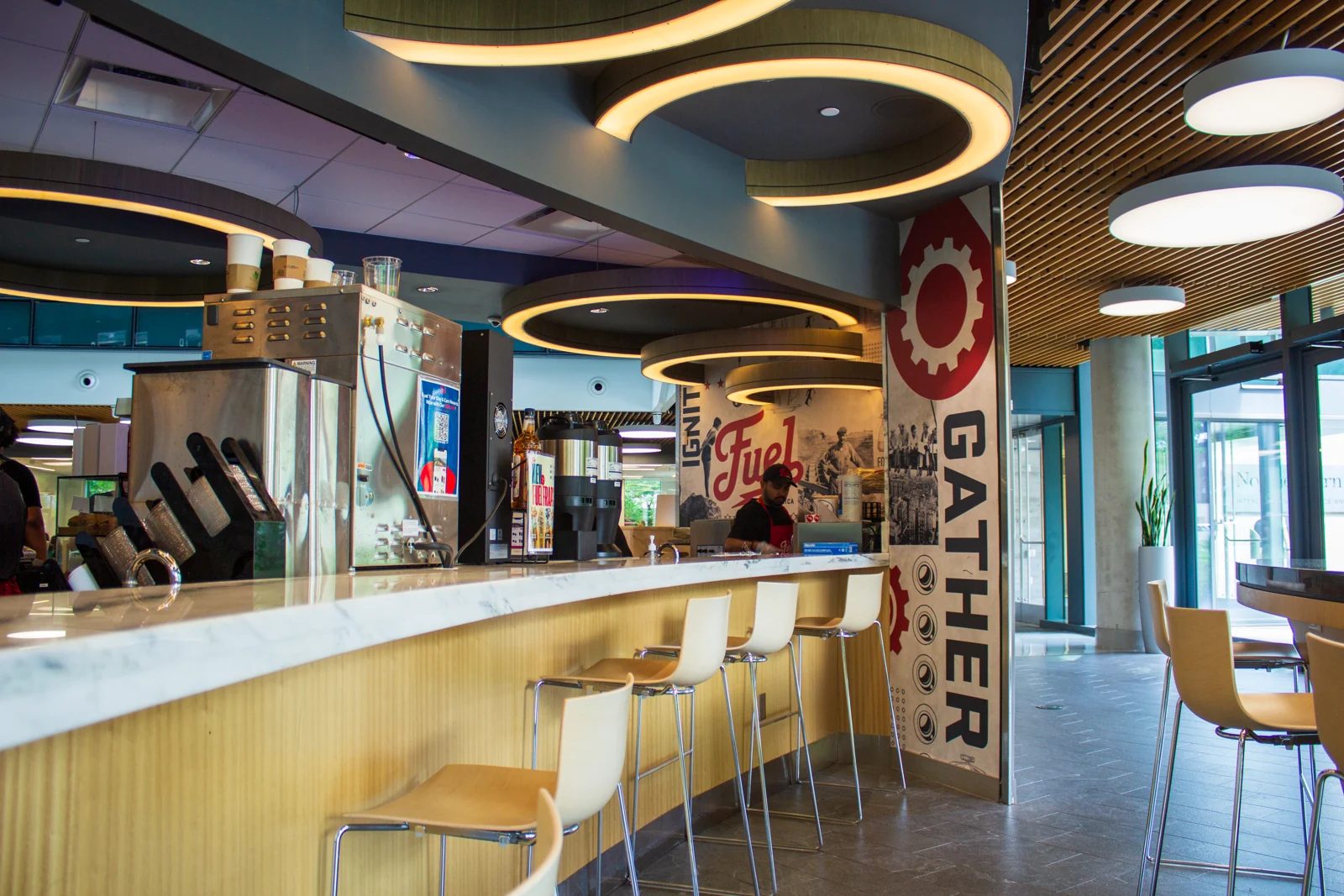 Fuel America Northeastern University café counter